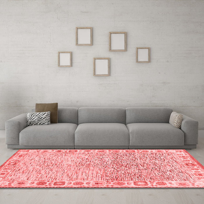 Modern Red Washable Rugs