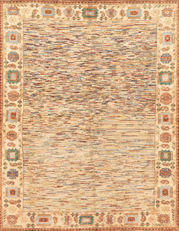 Machine Washable Abstract Orange Rug, wshabs3389