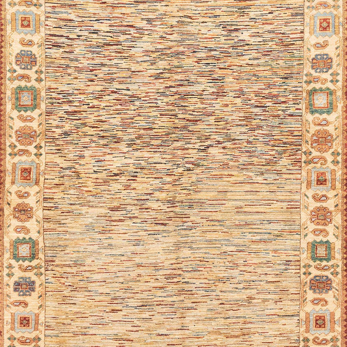 Machine Washable Abstract Orange Rug, wshabs3389