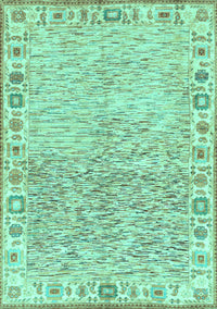 Oriental Turquoise Modern Rug, abs3389turq