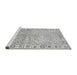 Sideview of Machine Washable Oriental Gray Modern Rug, wshabs3389gry