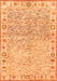 Machine Washable Oriental Orange Modern Area Rugs, wshabs3389org