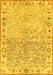 Machine Washable Oriental Yellow Modern Rug, wshabs3389yw