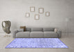 Machine Washable Oriental Blue Modern Rug in a Living Room, wshabs3389blu