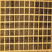 Square Machine Washable Checkered Brown Modern Rug, wshabs338brn