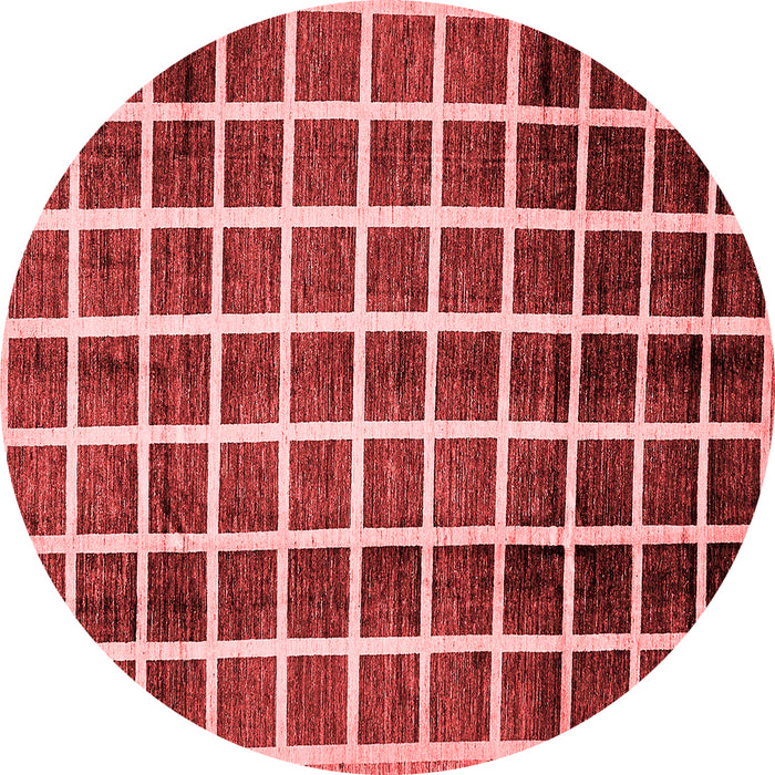 Machine Washable Checkered Red Modern Rug, wshabs338red