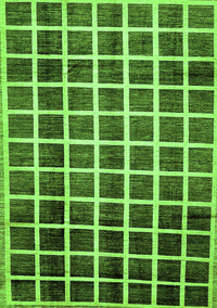 Checkered Green Modern Rug, abs338grn