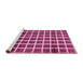 Sideview of Machine Washable Checkered Pink Modern Rug, wshabs338pnk