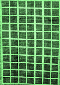 Checkered Emerald Green Modern Rug, abs338emgrn