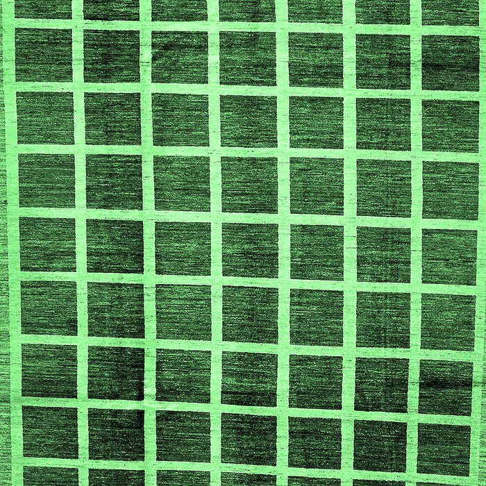 Checkered Emerald Green Modern Rug, abs338emgrn
