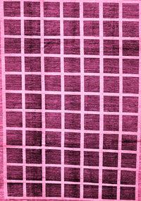 Checkered Pink Modern Rug, abs338pnk