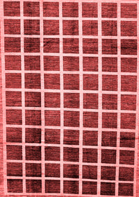 Checkered Red Modern Rug, abs338red