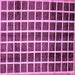 Square Machine Washable Checkered Purple Modern Area Rugs, wshabs338pur