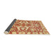 Sideview of Abstract Chrome Gold Yellow Modern Rug, abs339