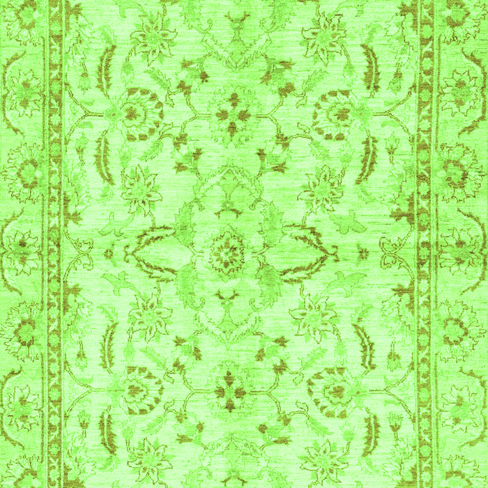 Machine Washable Oriental Green Modern Area Rugs, wshabs3390grn