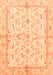 Machine Washable Oriental Orange Modern Area Rugs, wshabs3390org