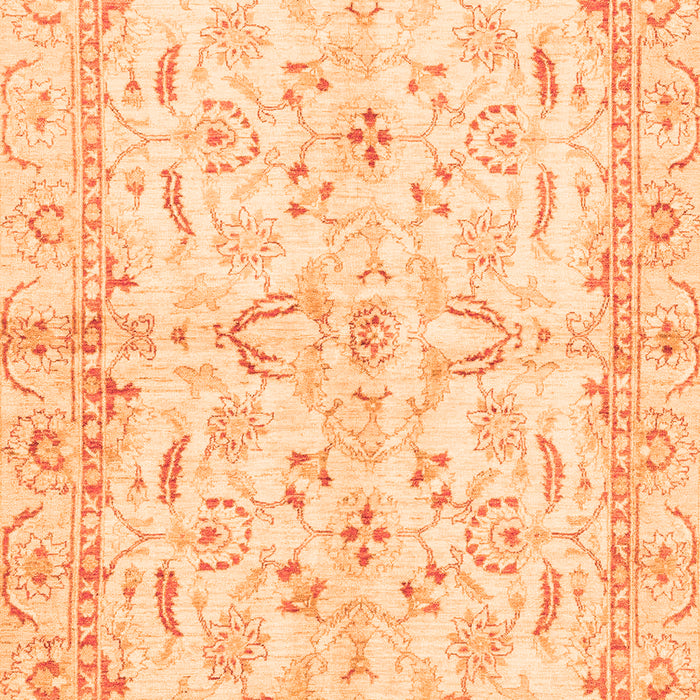 Machine Washable Oriental Orange Modern Area Rugs, wshabs3390org