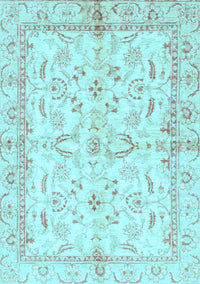 Oriental Light Blue Modern Rug, abs3390lblu