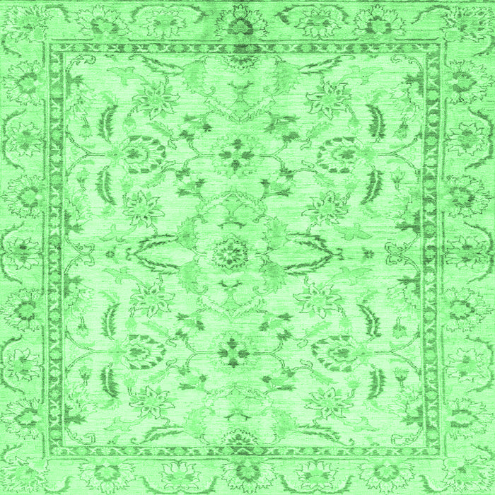 Square Oriental Emerald Green Modern Rug, abs3390emgrn