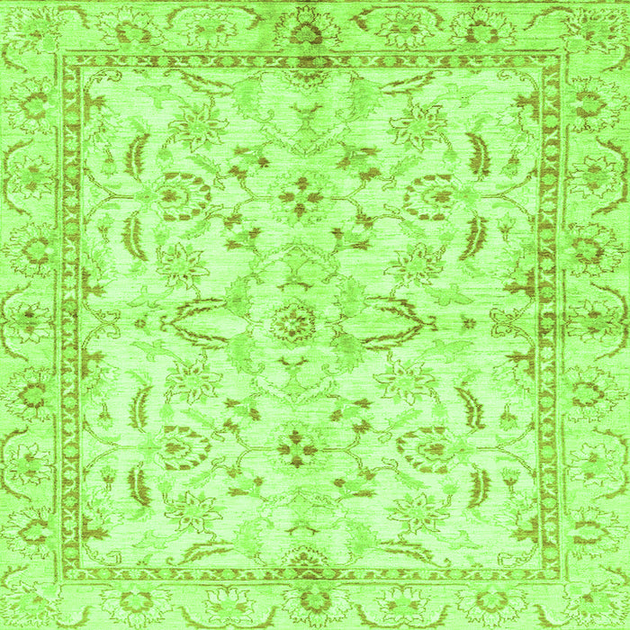 Square Oriental Green Modern Rug, abs3390grn