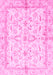 Machine Washable Oriental Pink Modern Rug, wshabs3390pnk