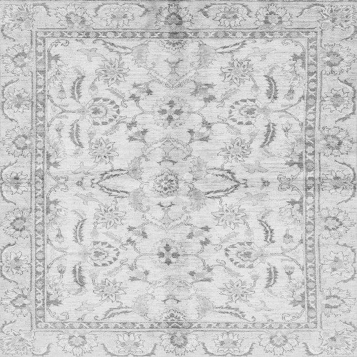 Square Machine Washable Oriental Gray Modern Rug, wshabs3390gry