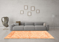 Machine Washable Oriental Orange Modern Rug, wshabs3390org