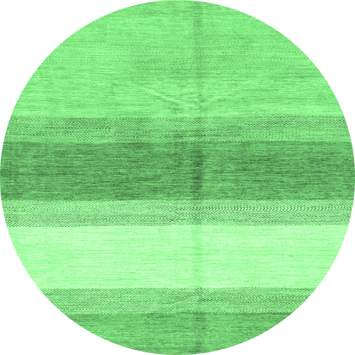 Round Oriental Emerald Green Modern Rug, abs3391emgrn