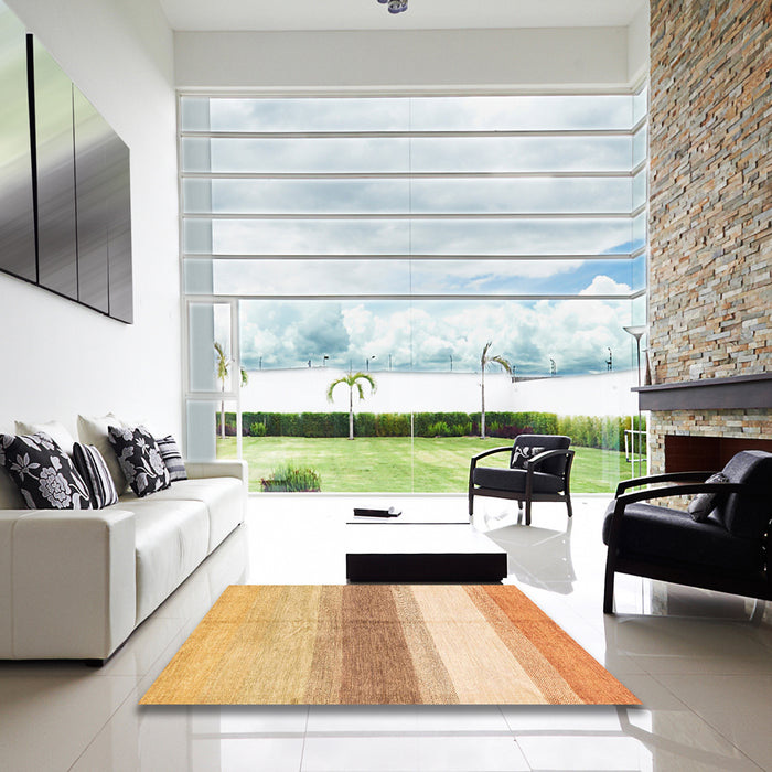 Square Machine Washable Abstract Chrome Gold Yellow Rug in a Living Room, wshabs3391