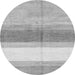 Round Oriental Gray Modern Rug, abs3391gry