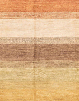 Machine Washable Abstract Chrome Gold Yellow Rug, wshabs3391