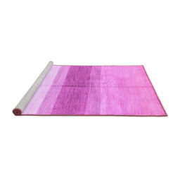 Sideview of Machine Washable Oriental Purple Modern Area Rugs, wshabs3391pur