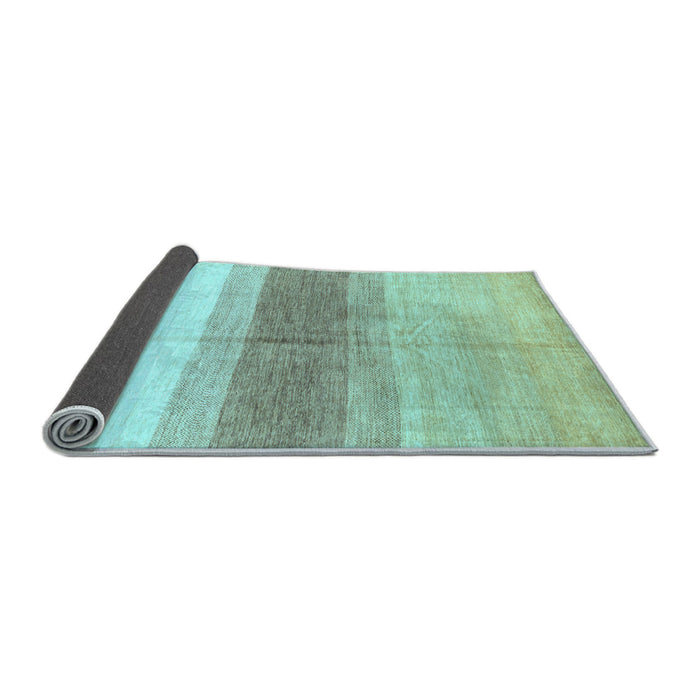 Sideview of Oriental Light Blue Modern Rug, abs3391lblu