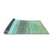 Sideview of Oriental Light Blue Modern Rug, abs3391lblu