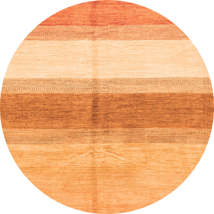 Round Oriental Orange Modern Rug, abs3391org