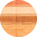 Round Oriental Orange Modern Rug, abs3391org