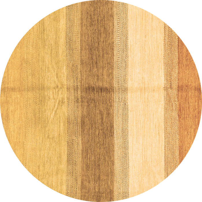 Round Machine Washable Oriental Brown Modern Rug, wshabs3391brn