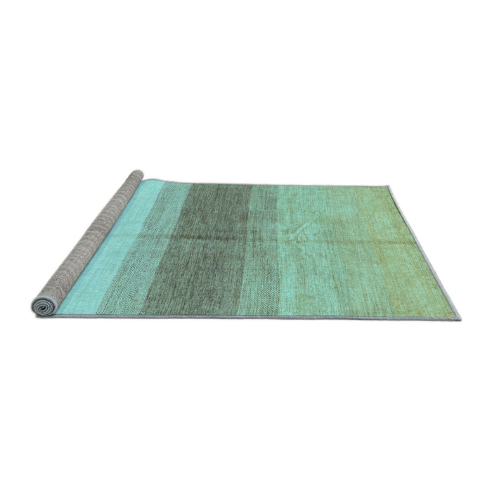 Sideview of Machine Washable Oriental Light Blue Modern Rug, wshabs3391lblu