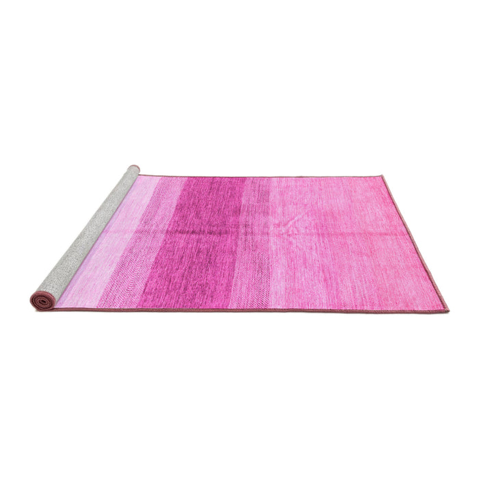 Sideview of Machine Washable Oriental Pink Modern Rug, wshabs3391pnk