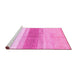 Sideview of Machine Washable Oriental Pink Modern Rug, wshabs3391pnk