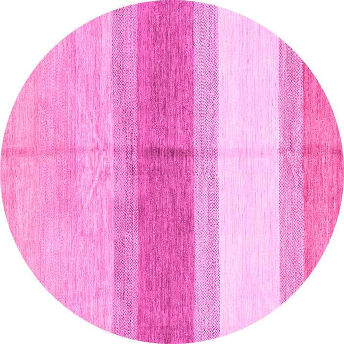 Round Oriental Pink Modern Rug, abs3391pnk