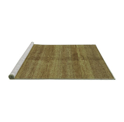 Sideview of Machine Washable Oriental Turquoise Modern Area Rugs, wshabs3392turq