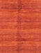 Abstract Orange Red Oriental Rug, abs3392