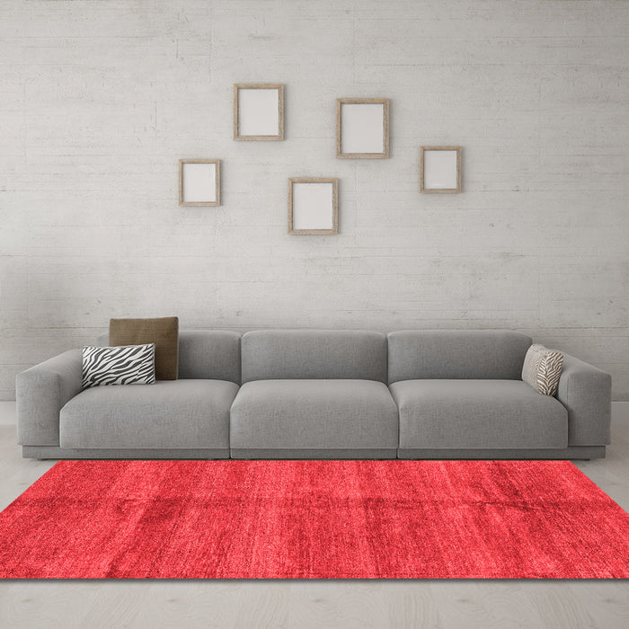 Modern Red Washable Rugs