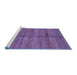 Sideview of Machine Washable Oriental Blue Modern Rug, wshabs3392blu