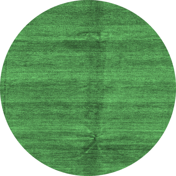 Round Oriental Emerald Green Modern Rug, abs3392emgrn