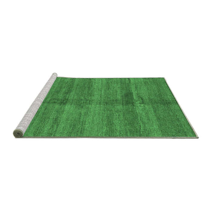 Sideview of Machine Washable Oriental Emerald Green Modern Area Rugs, wshabs3392emgrn