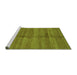 Sideview of Machine Washable Oriental Green Modern Area Rugs, wshabs3392grn