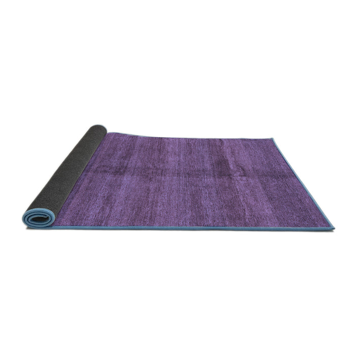 Sideview of Oriental Blue Modern Rug, abs3392blu