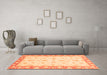 Machine Washable Oriental Orange Modern Area Rugs in a Living Room, wshabs3393org